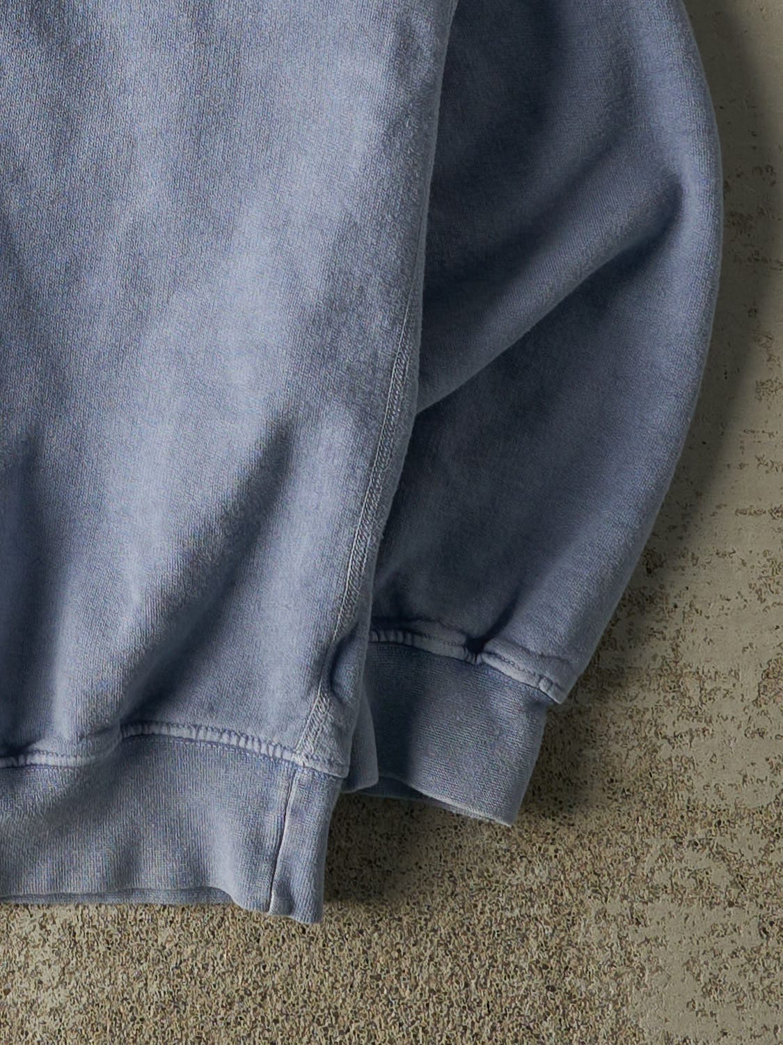 Vintage Y2K Washed Blue Avro Arrow Quarter Zip Sweater (M/L)