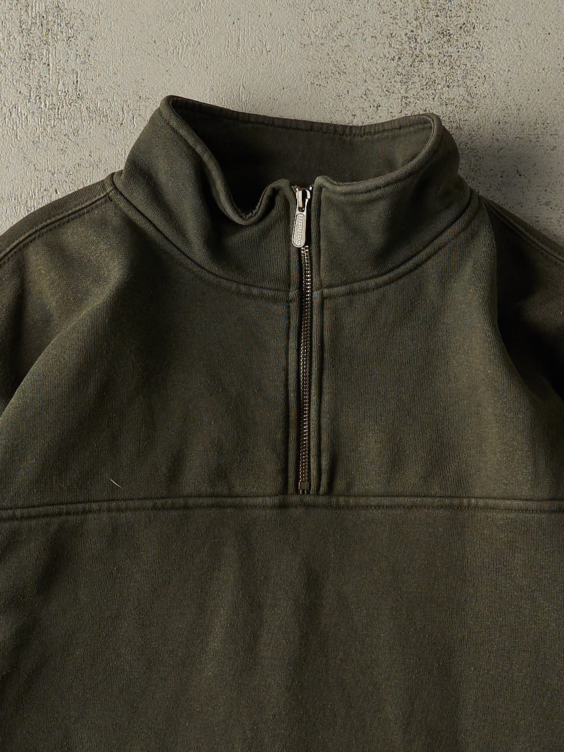 Vintage 90s Green Carhartt Quarter Zip Sweater (L/XL)