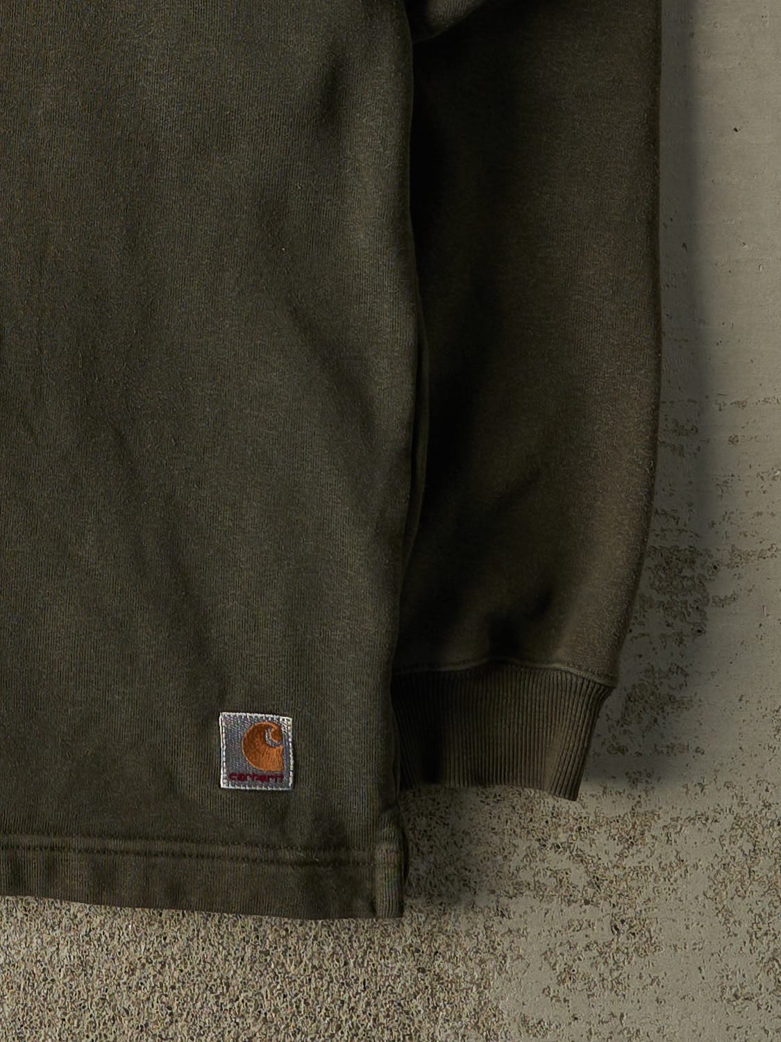Vintage 90s Green Carhartt Quarter Zip Sweater (L/XL)