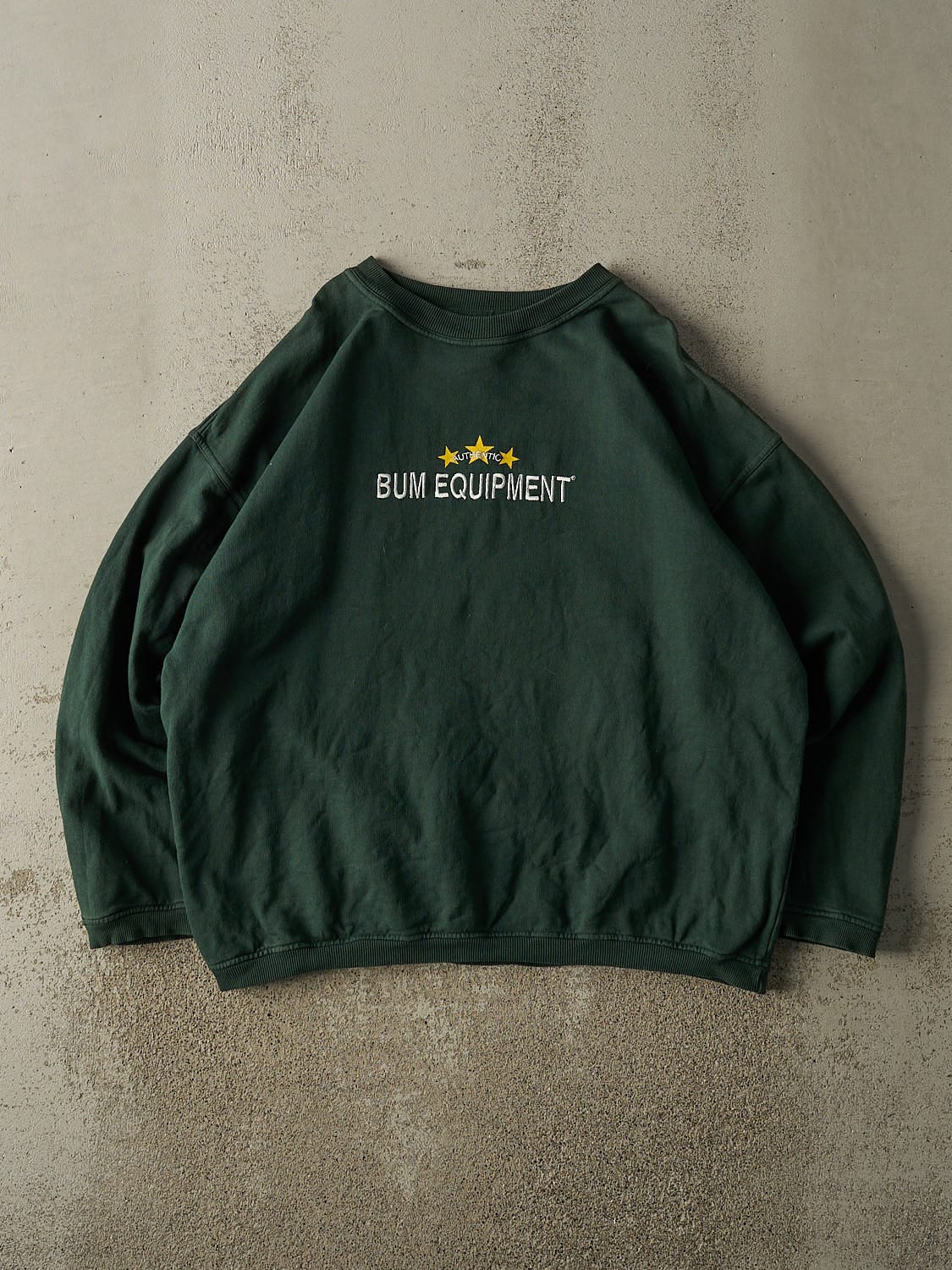 Vintage Y2K Green BUM Equipment Crewneck (L/XL)