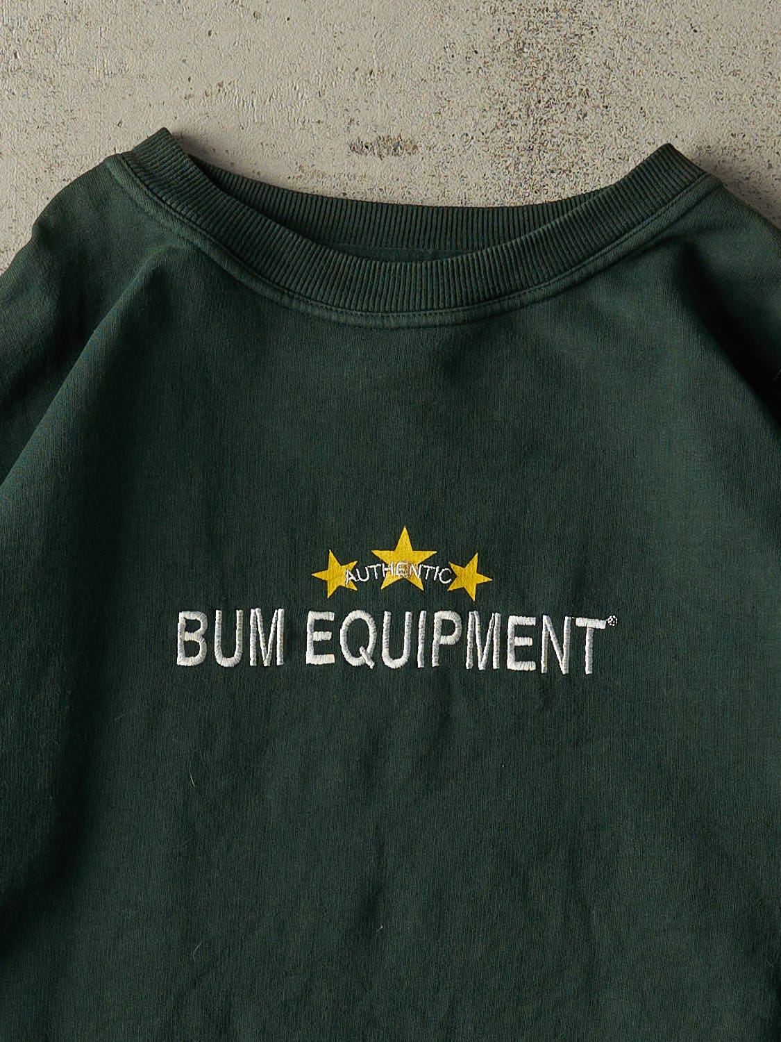 Vintage Y2K Green BUM Equipment Crewneck (L/XL)