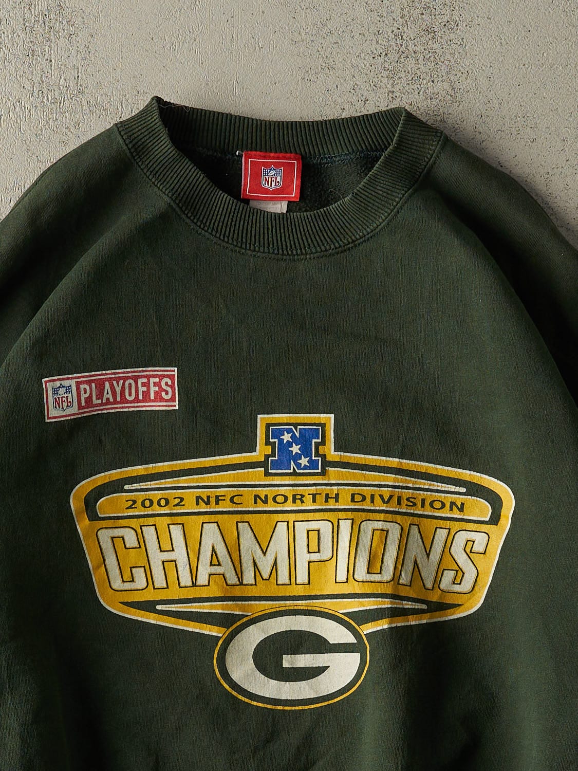 Vintage 02' Green Green Bay Packers NFC Champions Crewneck (XL)