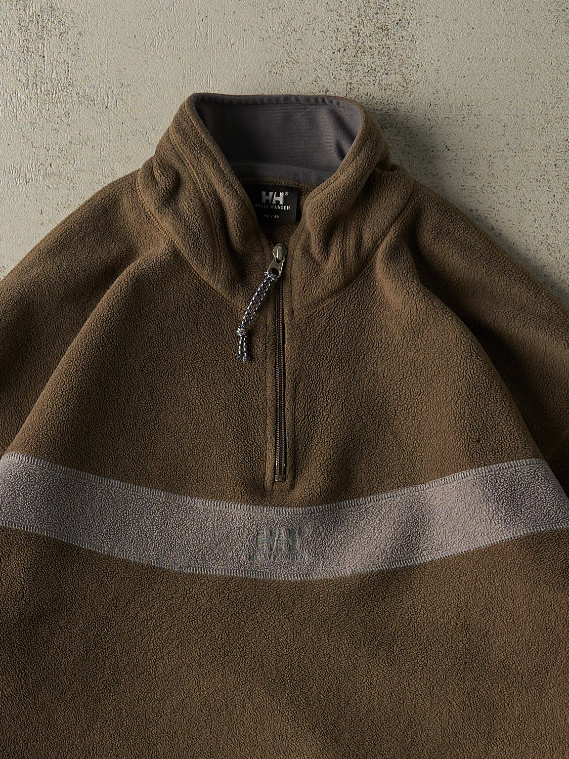 Vintage Y2K Green Helly Hansen Quarter Zip Fleece (XXL)
