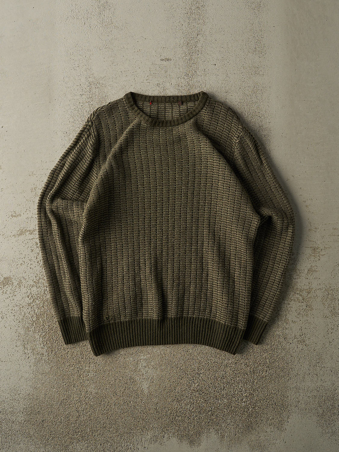 Vintage 90s Green Patterned Knit (L)