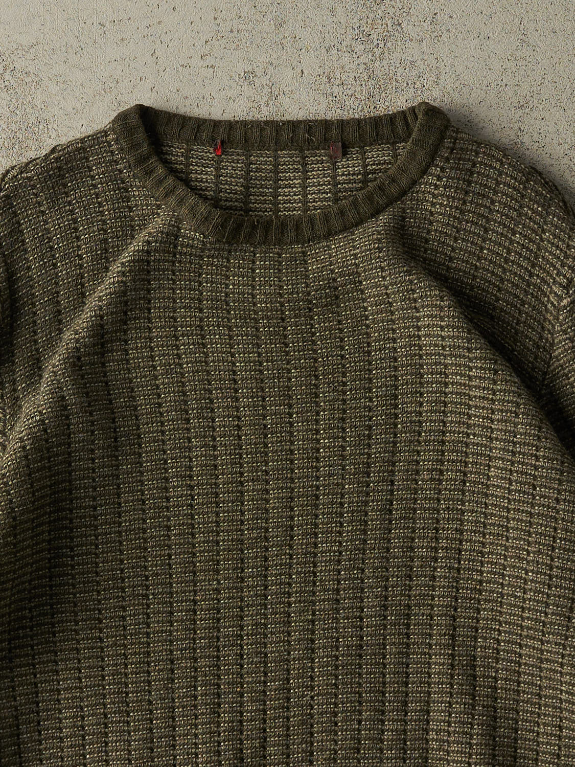 Vintage 90s Green Patterned Knit (L)