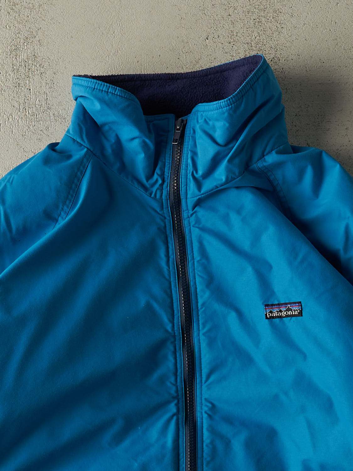 Vintage 90s Teal Patagonia Fleece Lined Windbreaker Jacket (XL)