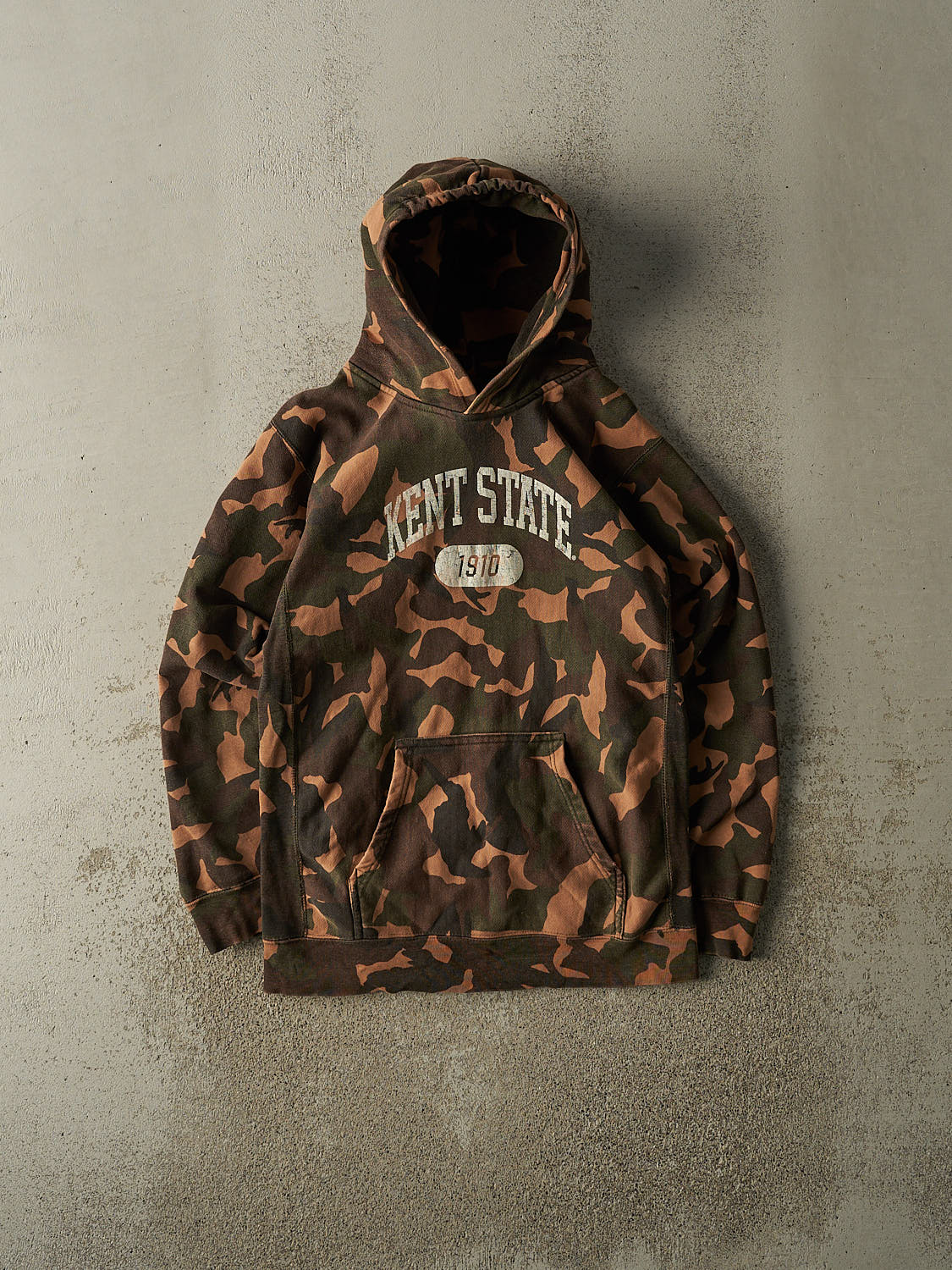 Vintage 90s Camo Kent State University Hoodie (XS/S)