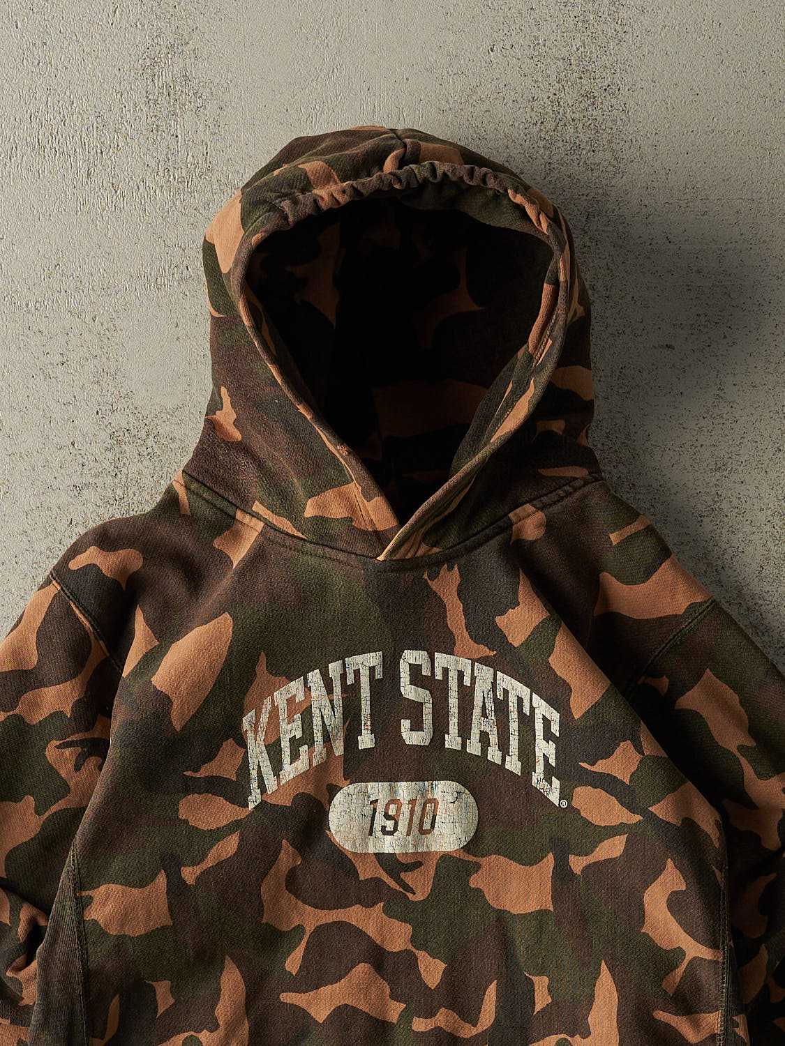 Vintage 90s Camo Kent State University Hoodie (XS/S)
