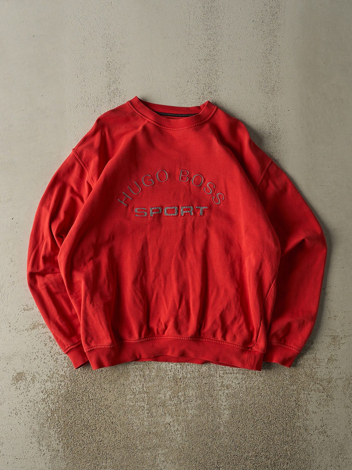 Vintage Y2K Red Hugo Boss Embroidered Crewneck (XL)