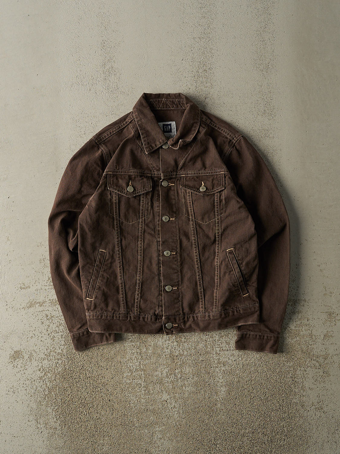 Vintage Y2K Brown Gap Denim Jacket (XS/S)
