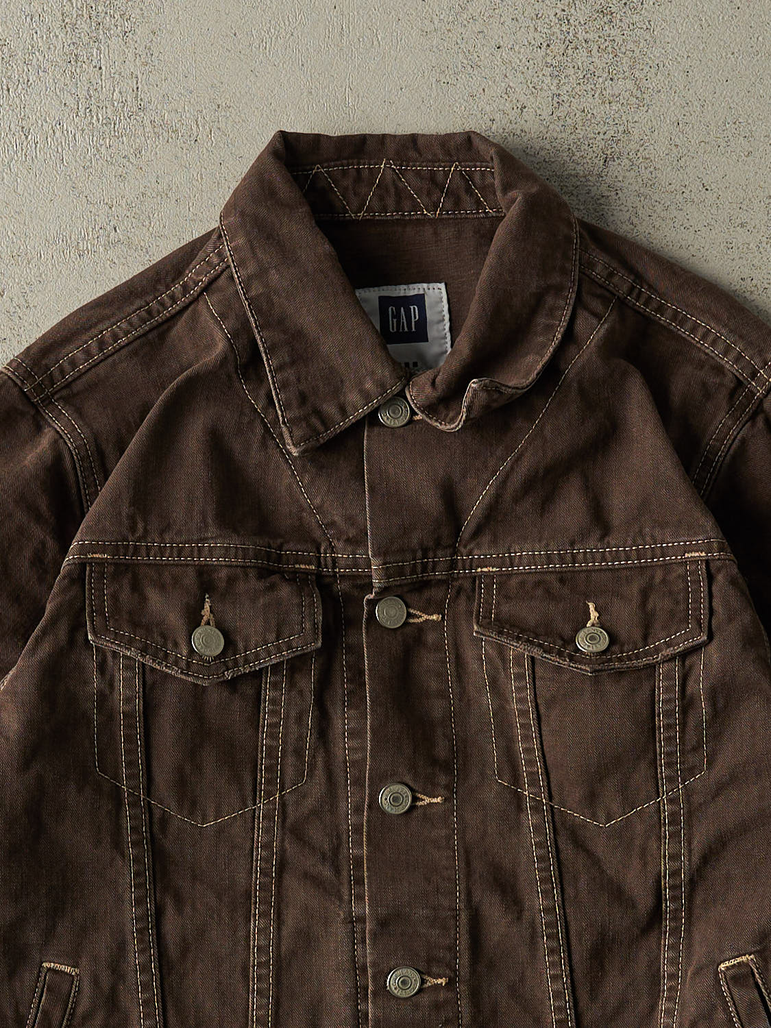 Vintage Y2K Brown Gap Denim Jacket (XS/S)