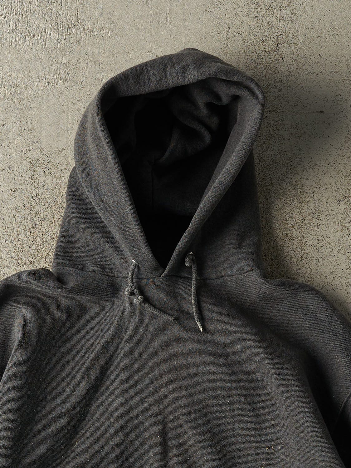 Vintage 90s Charcoal Grey Blank Hoodie (XS/S)
