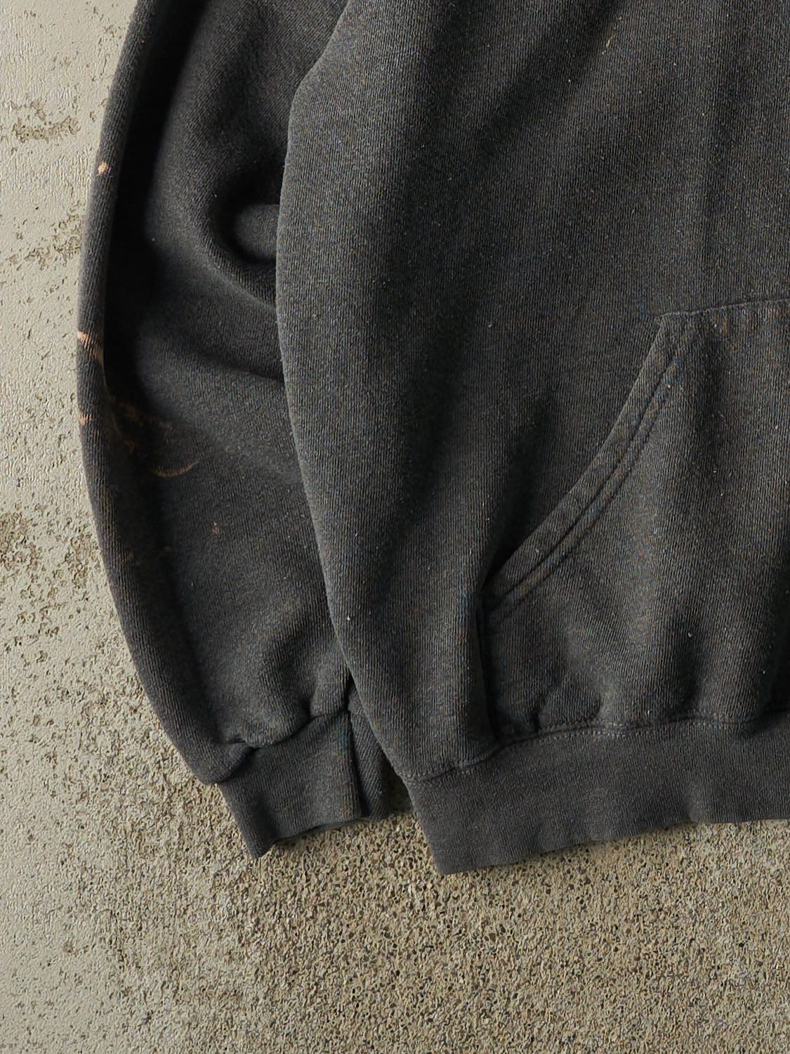 Vintage 90s Charcoal Grey Blank Hoodie (XS/S)