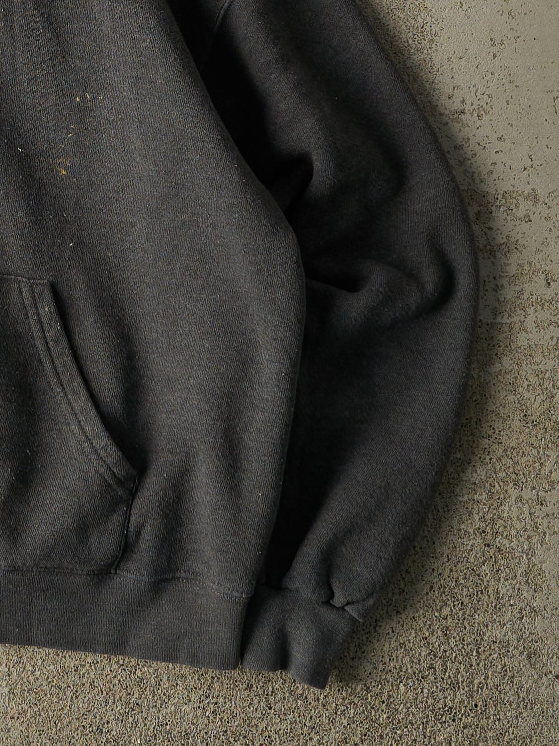 Vintage 90s Charcoal Grey Blank Hoodie (XS/S)