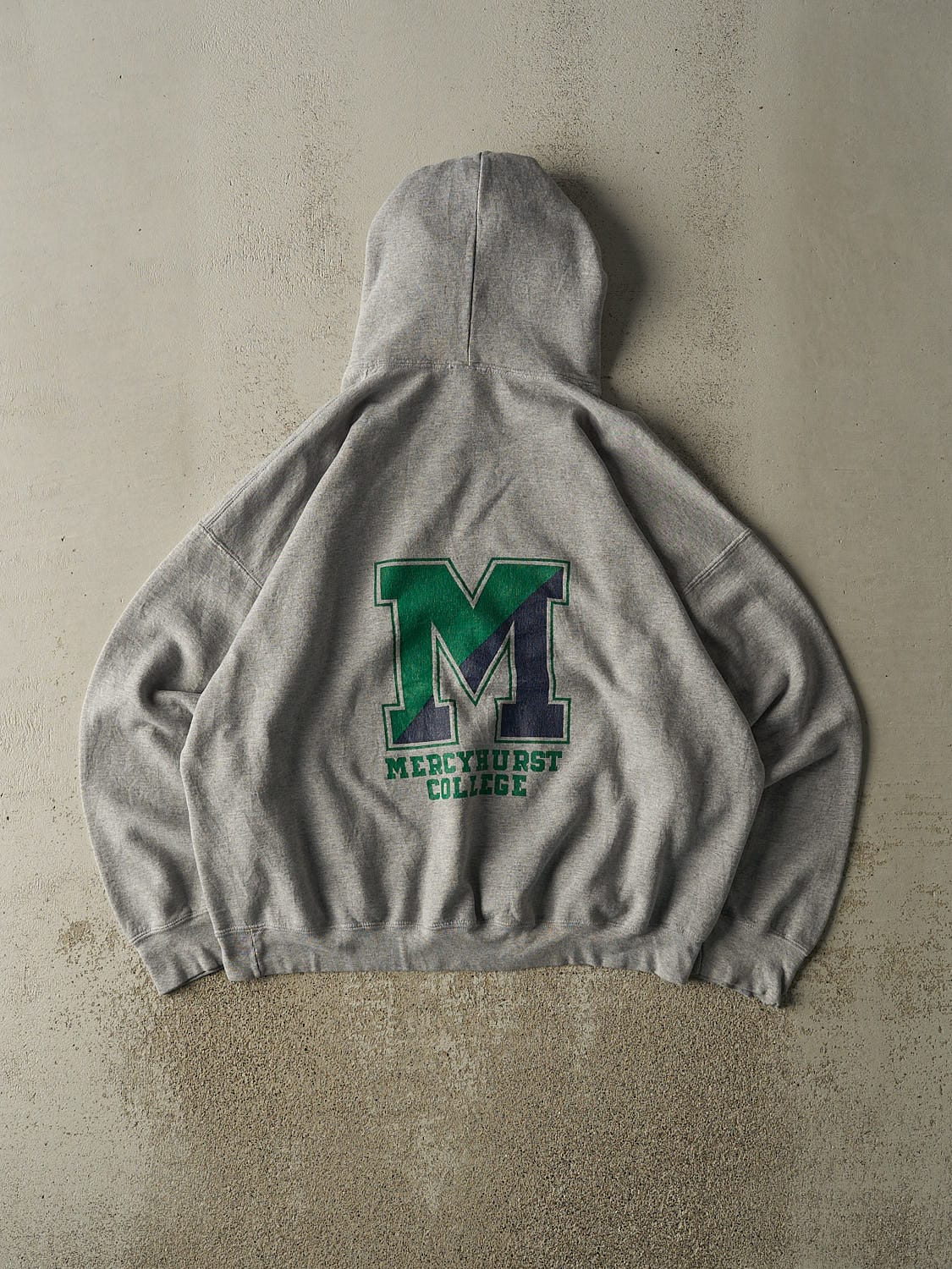 Vintage Y2K Grey Mercyhurst College Hoodie (XL)