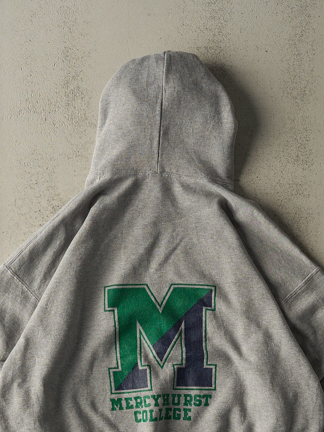 Vintage Y2K Grey Mercyhurst College Hoodie (XL)