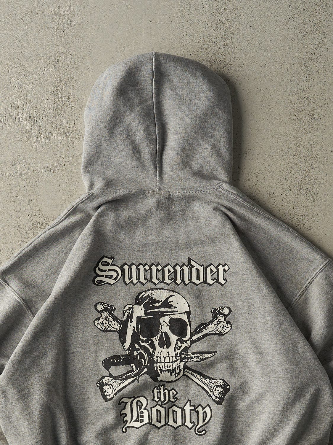 Vintage Y2K Grey Booties Pirate Hoodie (L/XL)