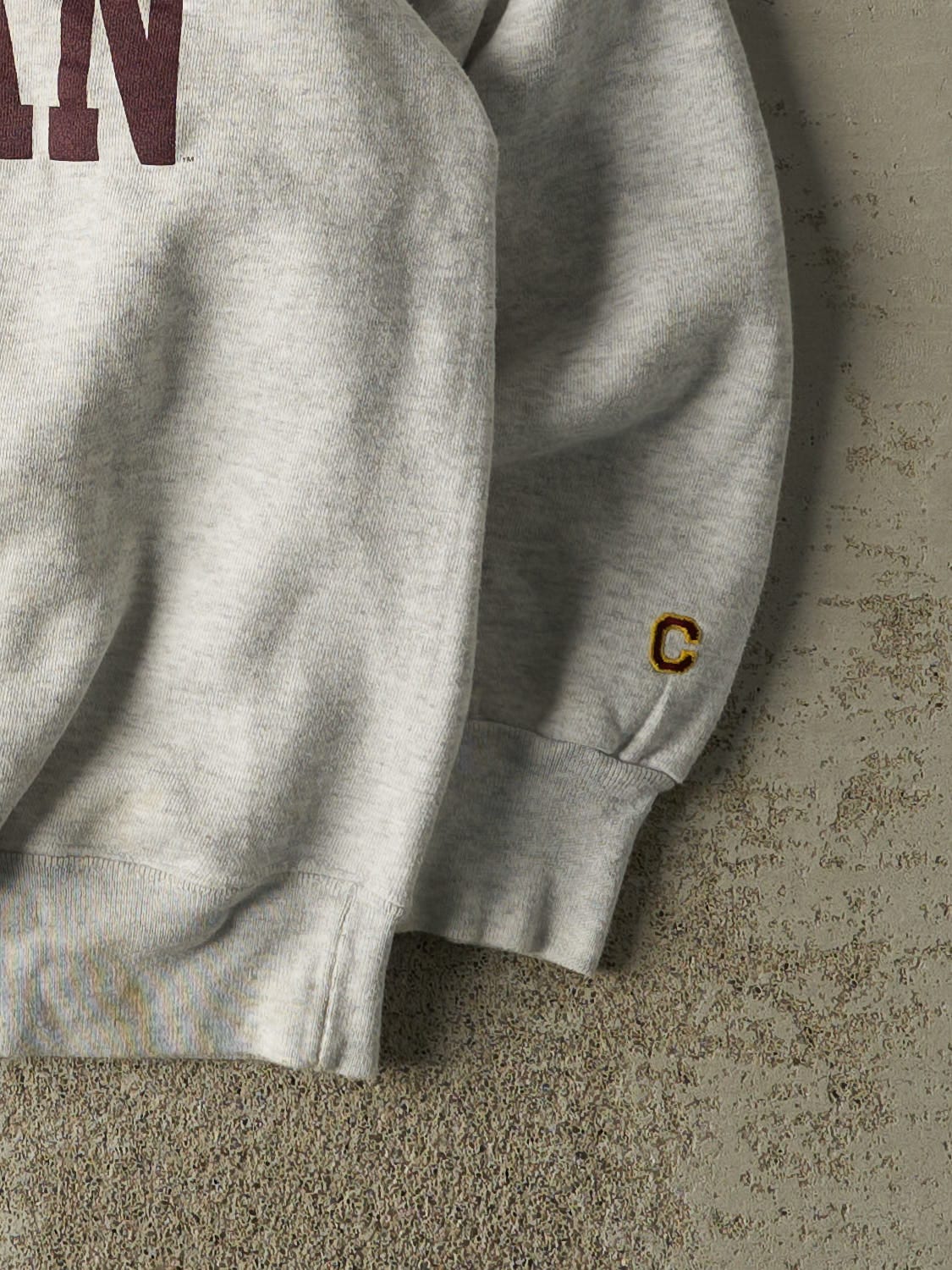 Vintage 80s Heather Grey Central Michigan Crewneck (M/L)
