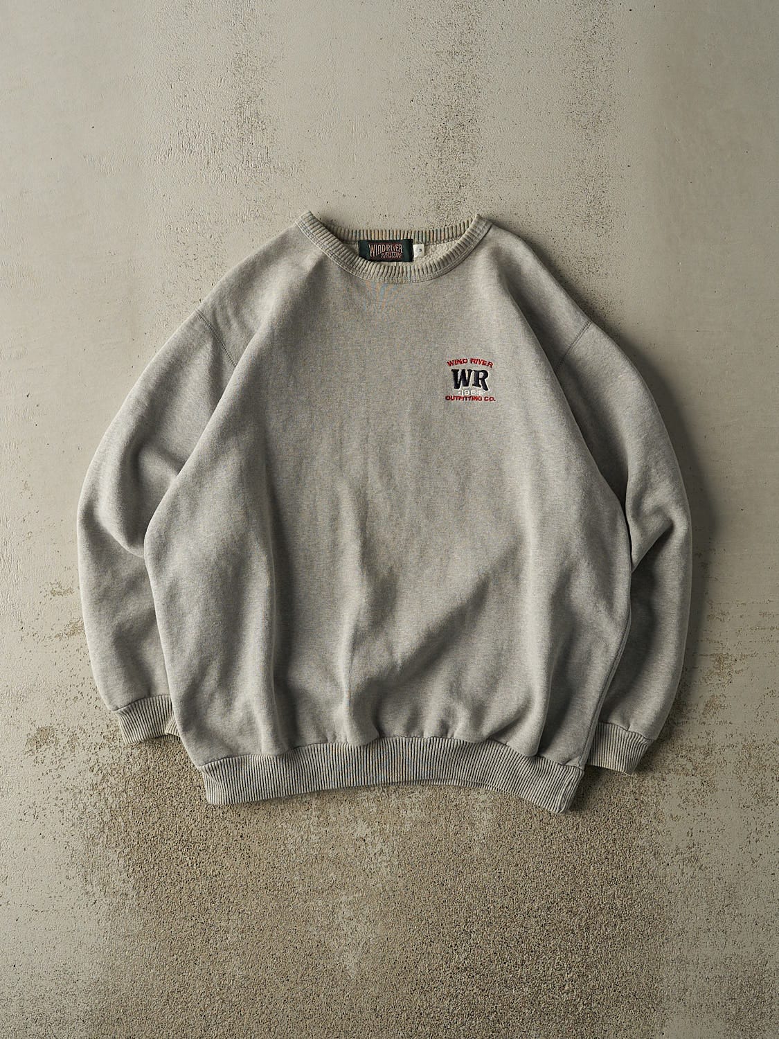 Vintage 90s Grey Wind River Embroidered Crewneck (L)