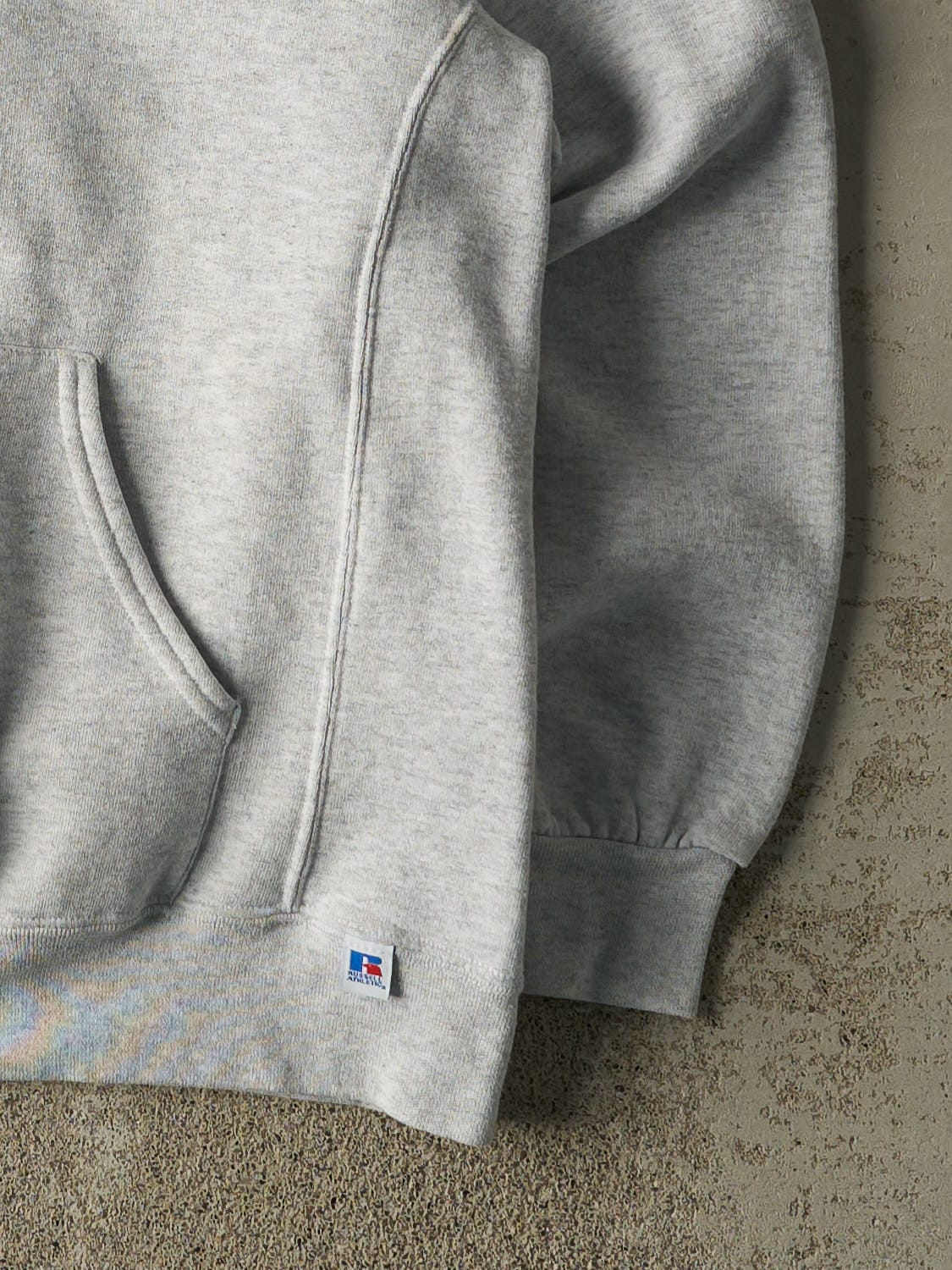 Vintage Y2K Heather Grey Russell Athletic Trent University Hoodie (M/L)