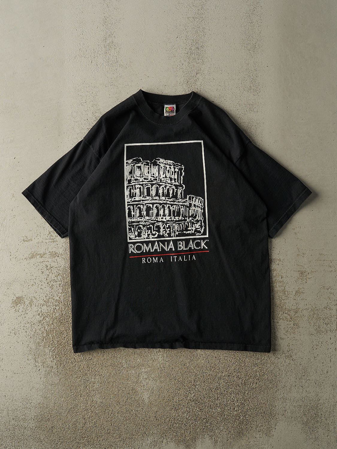 Vintage 90s Black Roma Italy Tee (XL/XXL)