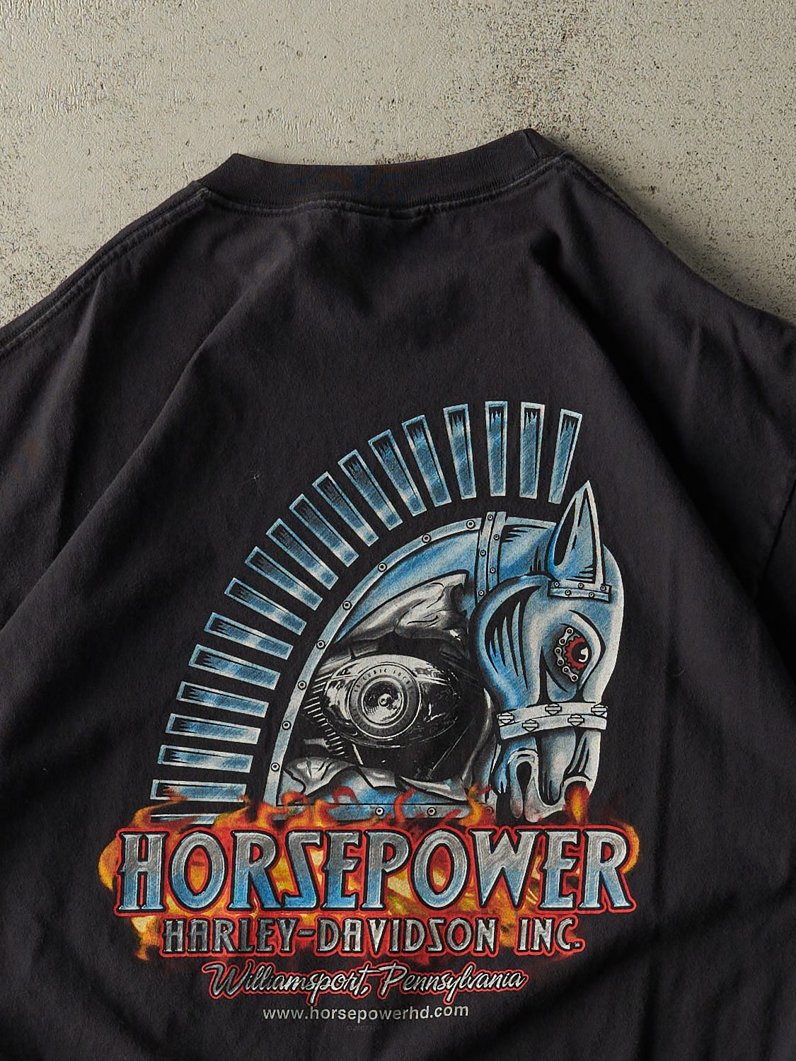 Vintage 07' Black Harley Davidson Williamsport PA Tee (L/XL)