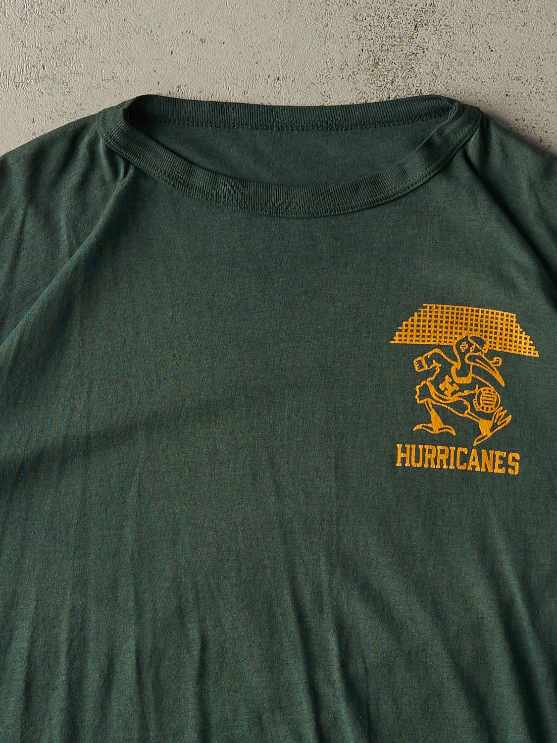 Vintage 80s Green University of Miami Hurricanes Tee (XL/XXL)