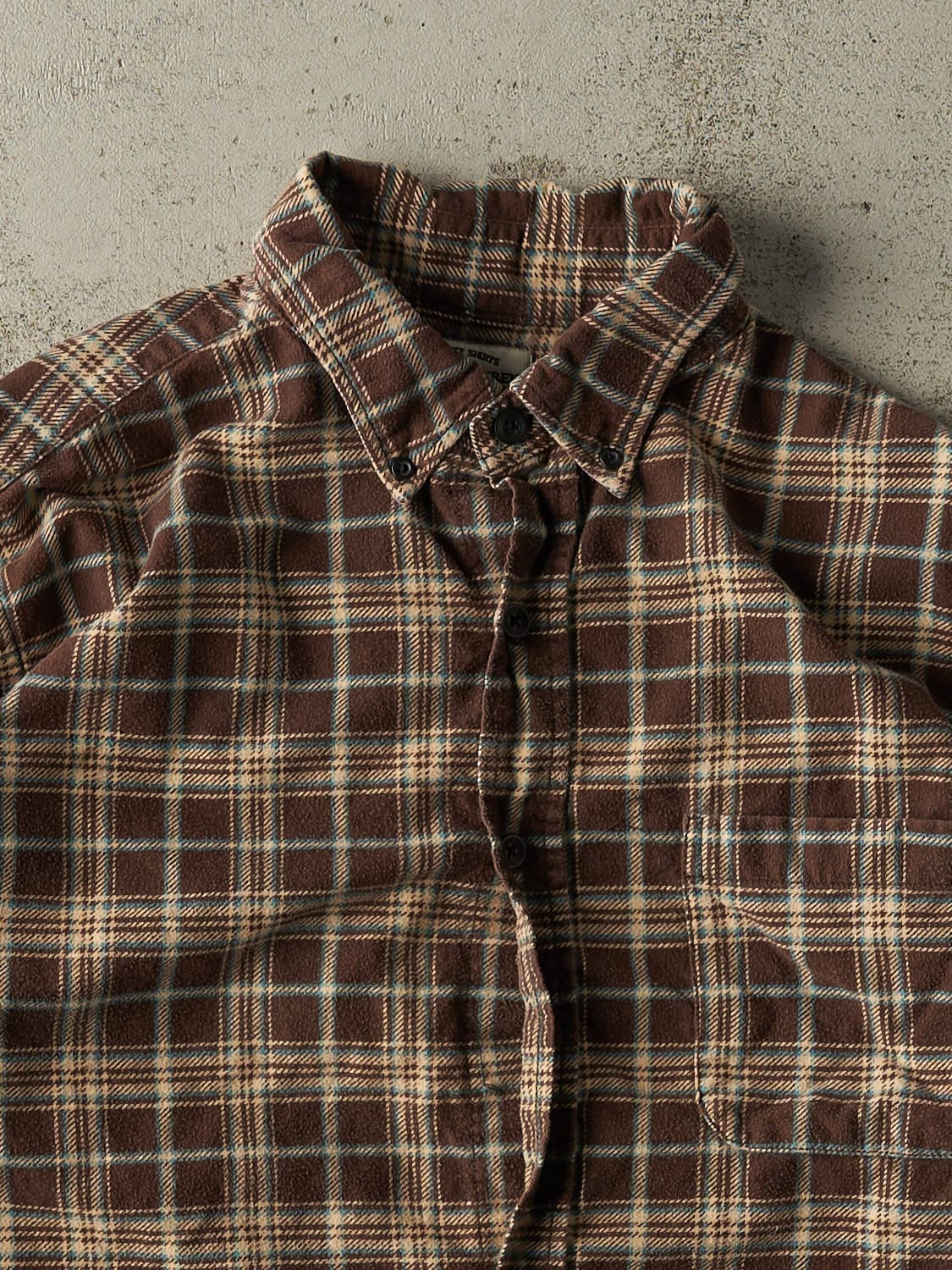 Vintage Y2K Brown Polo Ralph Lauren Plaid Button Up Long Sleeve (XL/XXL)