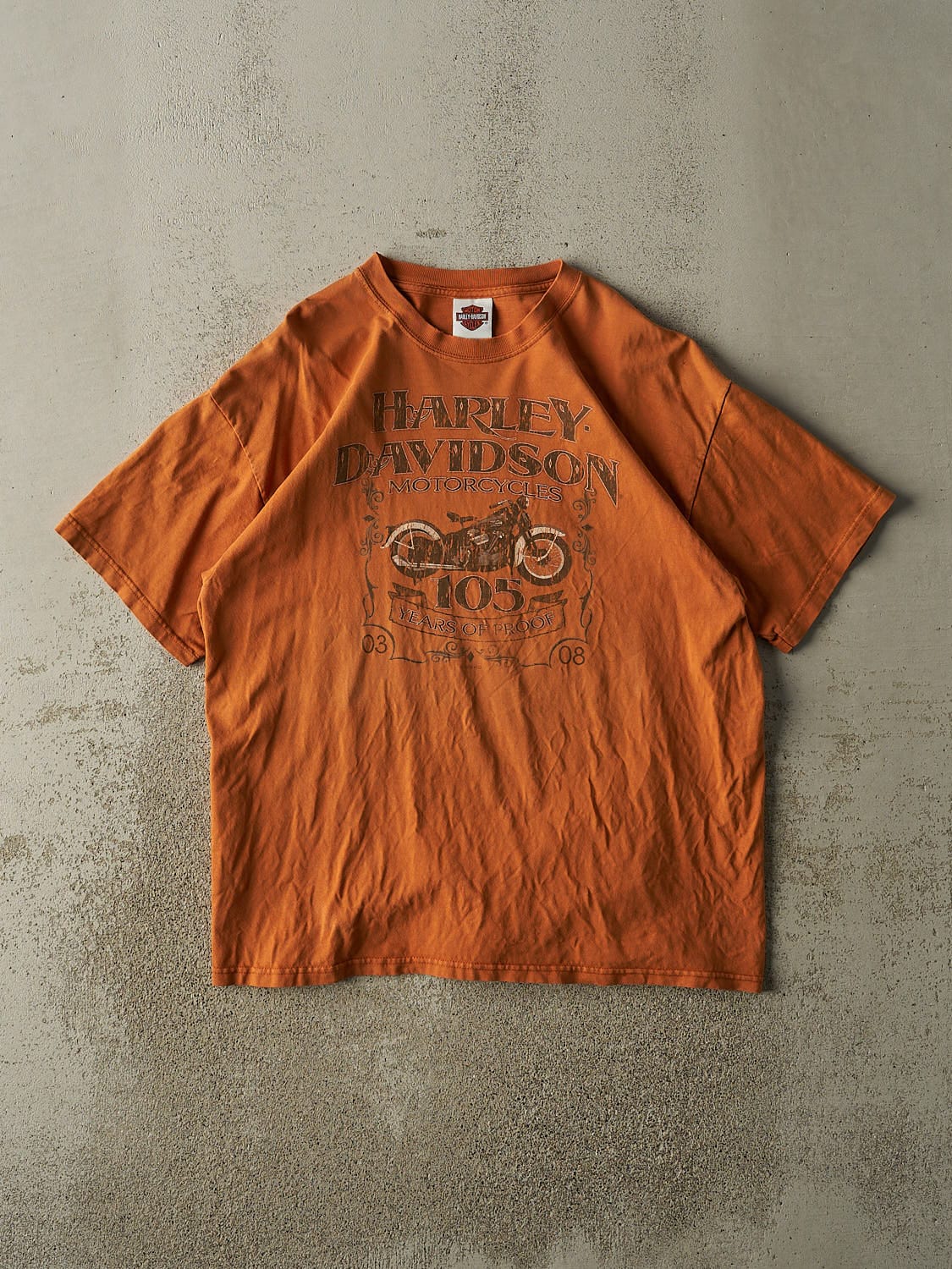 Vintage 08' Orange Harley Davidson North Carolina Tee (L/XL)