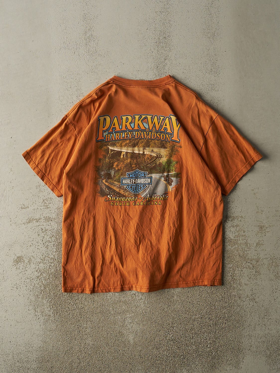 Vintage 08' Orange Harley Davidson North Carolina Tee (L/XL)