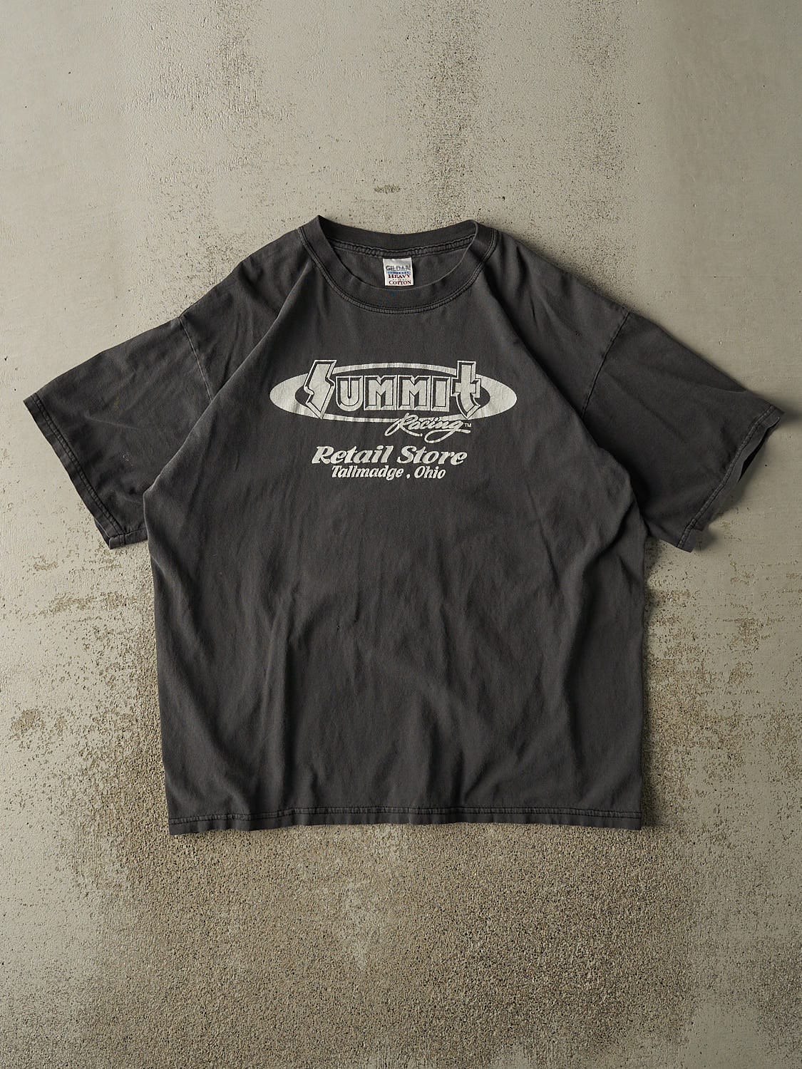 Vintage 90s Faded Black Summit Racing Store Tee (L/XL)