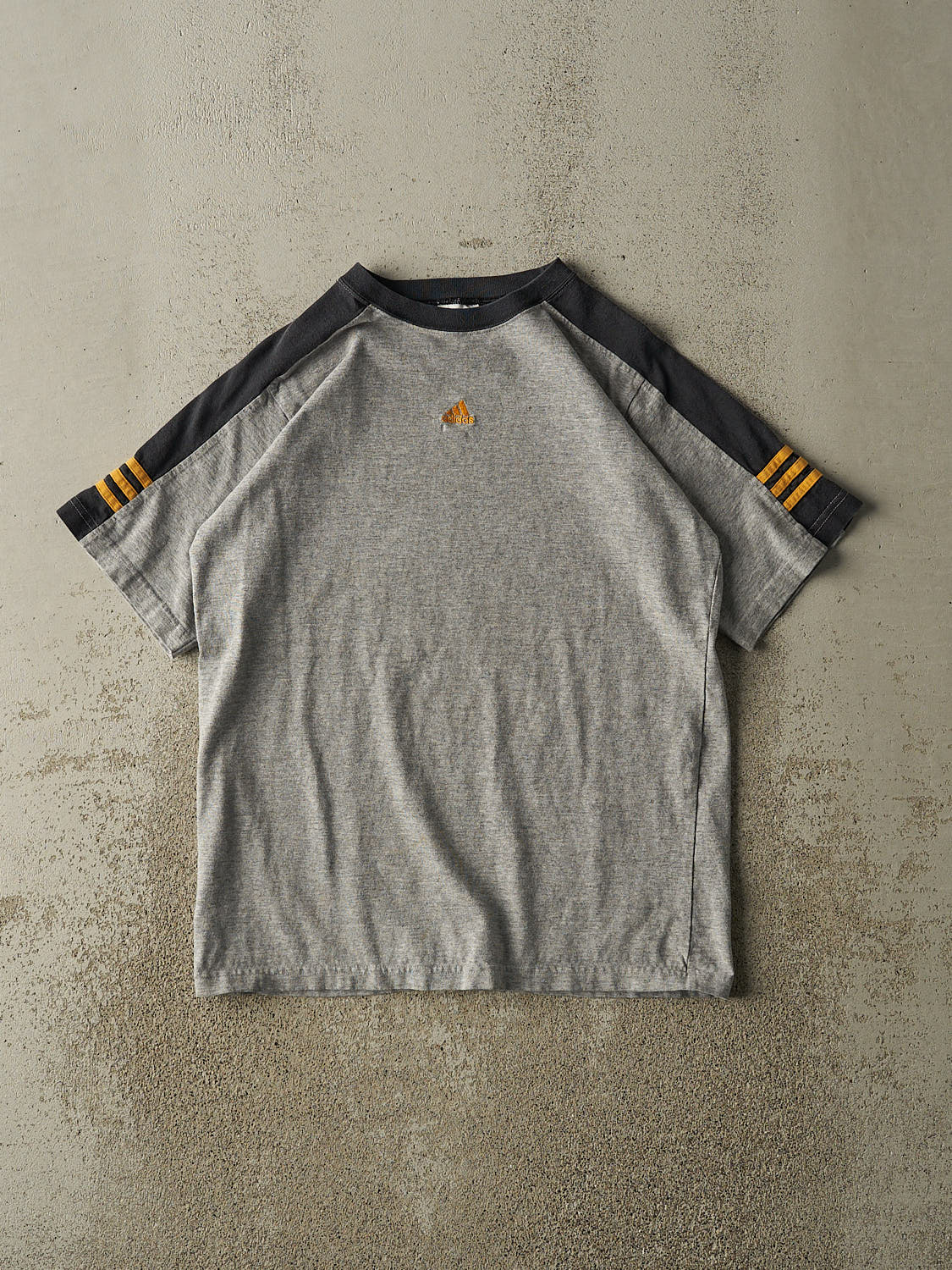 Vintage 90s Grey Adidas Embroidered Tee (S/M)