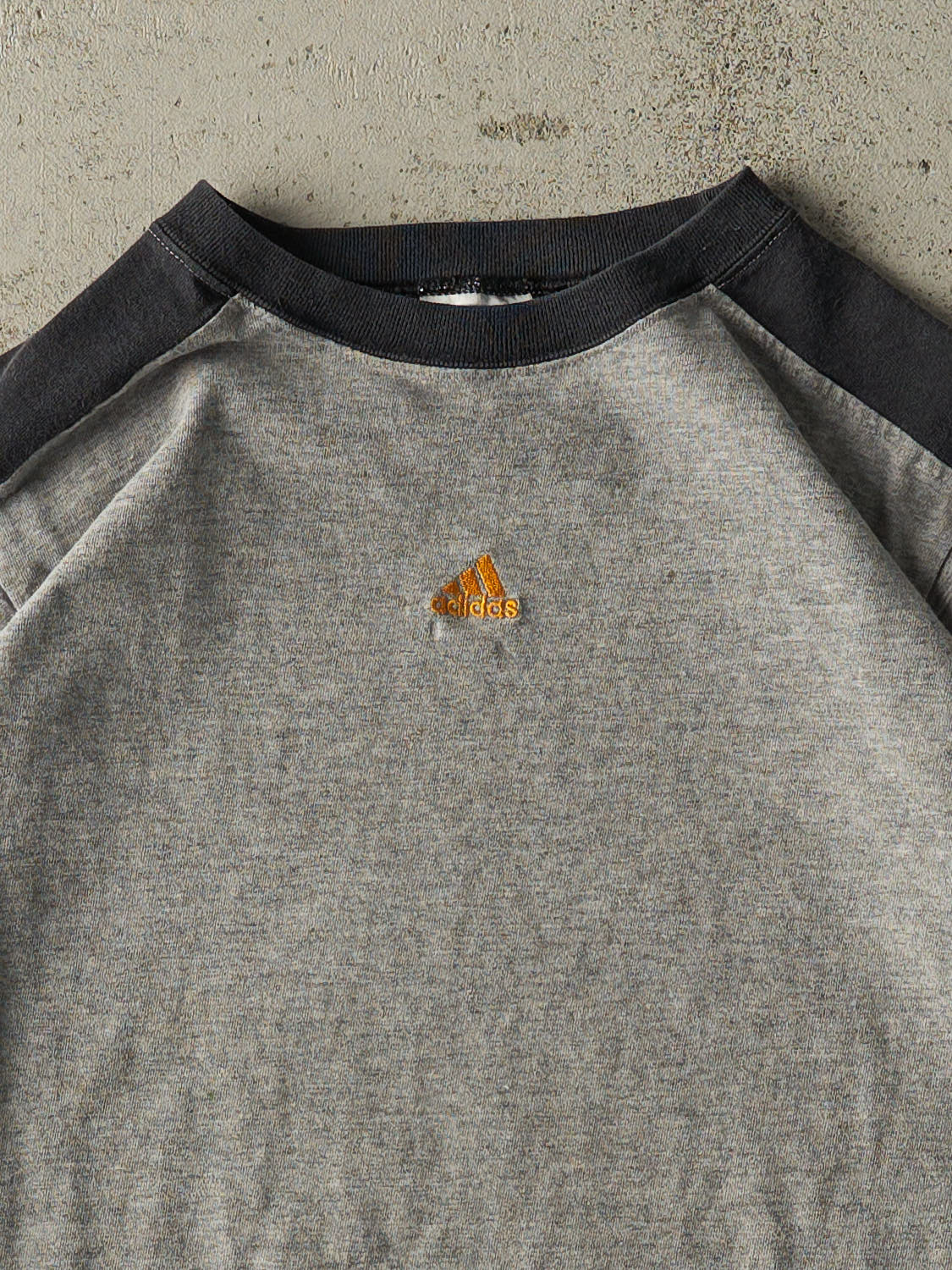 Vintage 90s Grey Adidas Embroidered Tee (S/M)