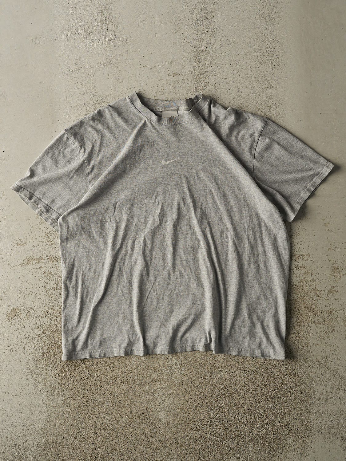 Vintage Y2K Grey Nike Center Swoosh Tee (L/XL)