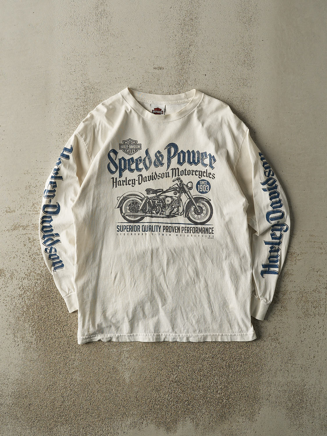 Vintage 13' White Harley Davidson Sioux Falls SD Long Sleeve (M/L)