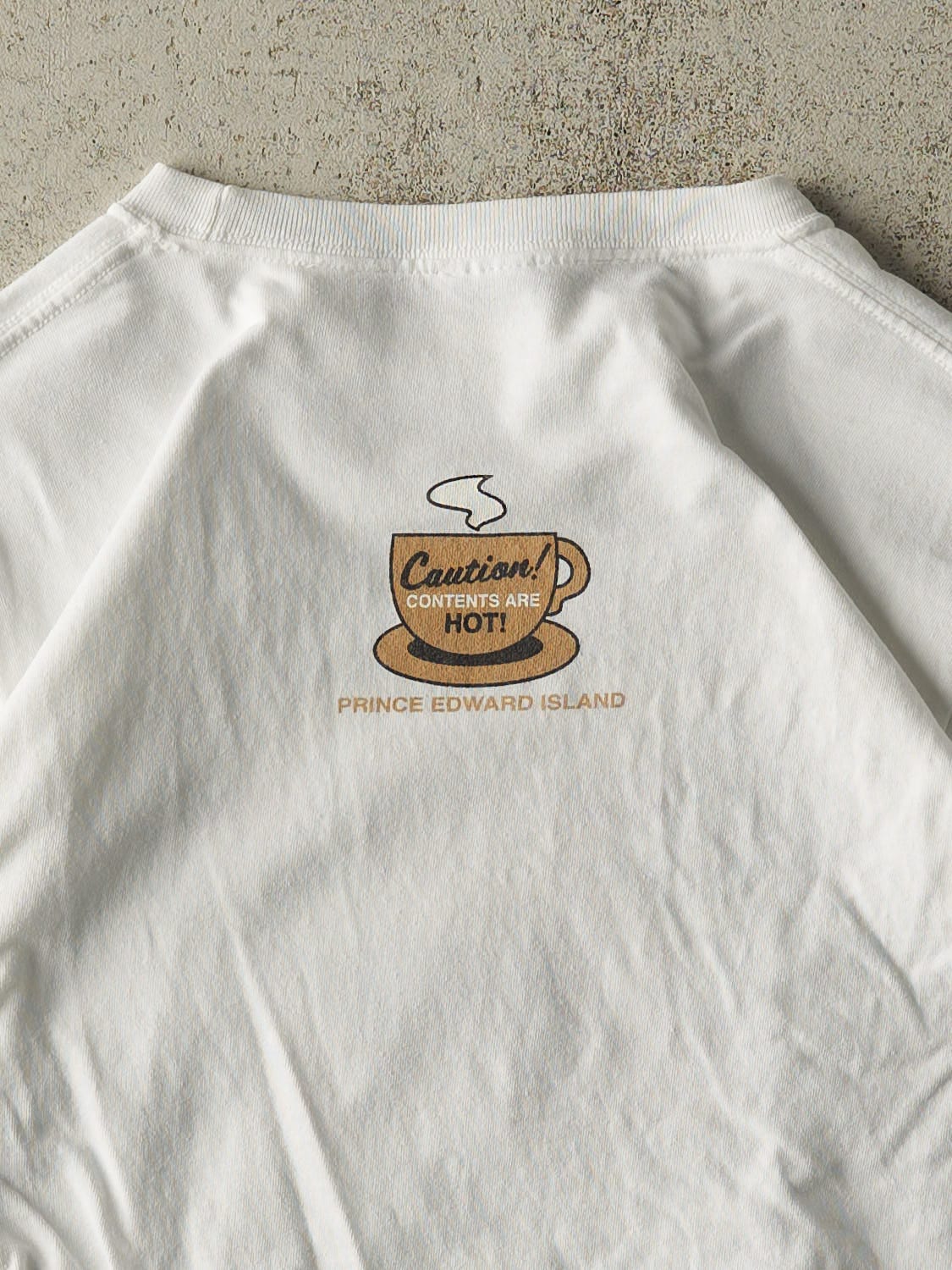 Vintage Y2K White Tim Holstein's "Double Double" Parody Tee (XS/S)