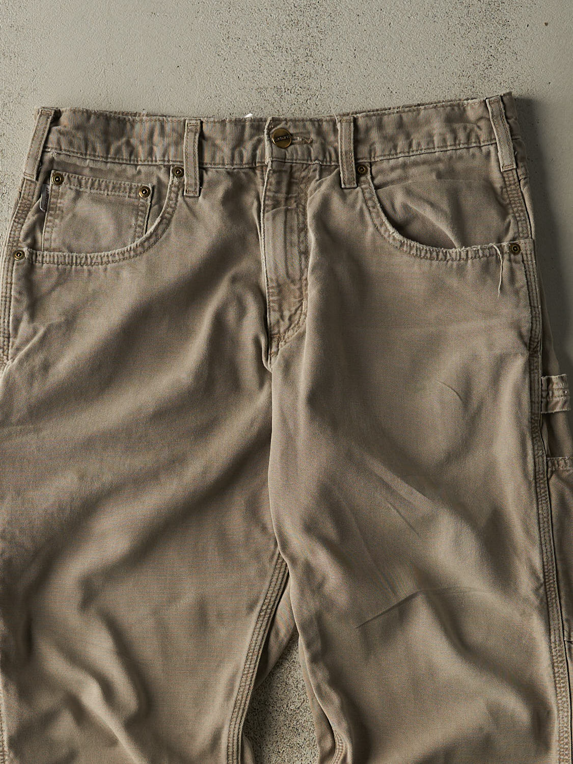 Vintage Y2K Beige Carhartt Carpenter Pants (32x30)
