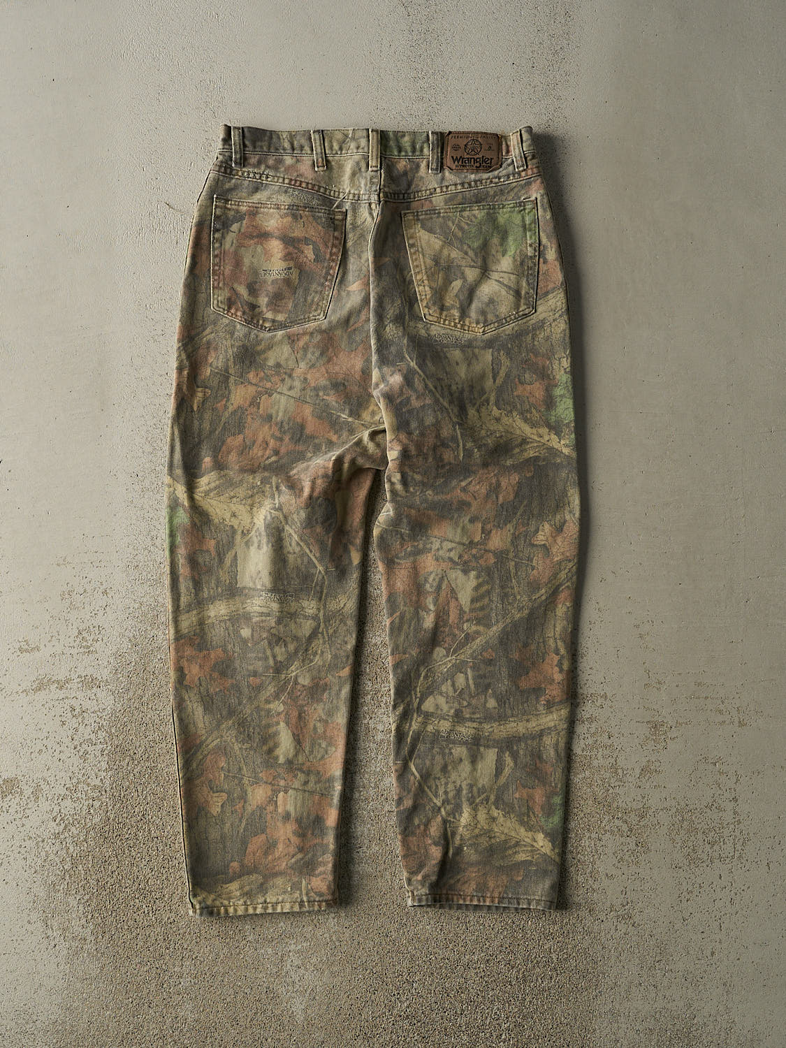 Vintage 90s Camo Wrangler x Advantage Camo Double Knee Pants (32x30)