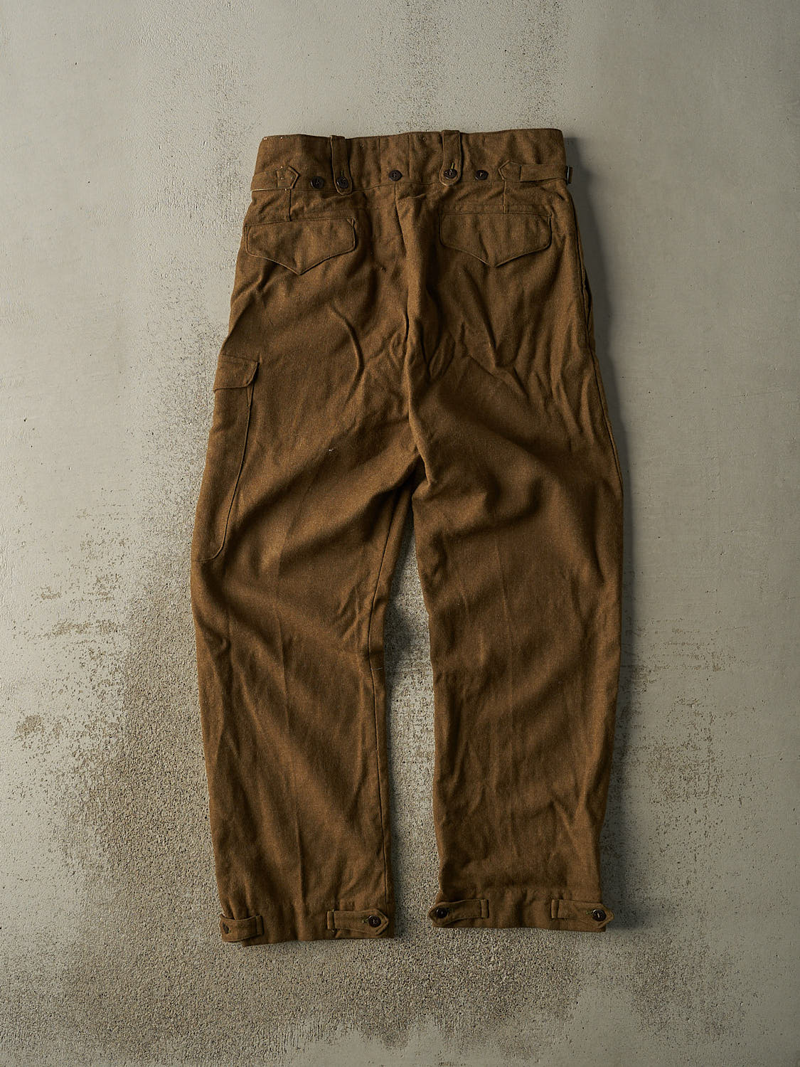 Vintage 80s Green Wool Army Pants (35x31.5)