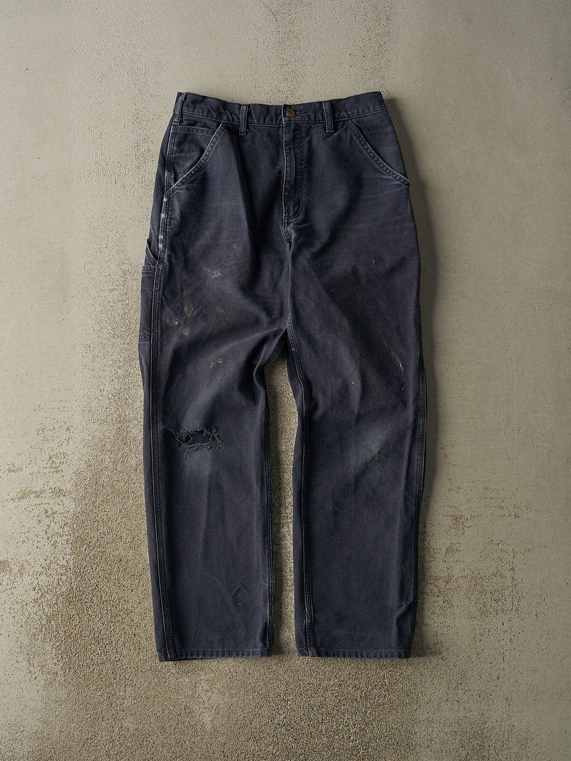 Vintage 90s Navy Blue Carhartt Carpenter Pants (30x31)