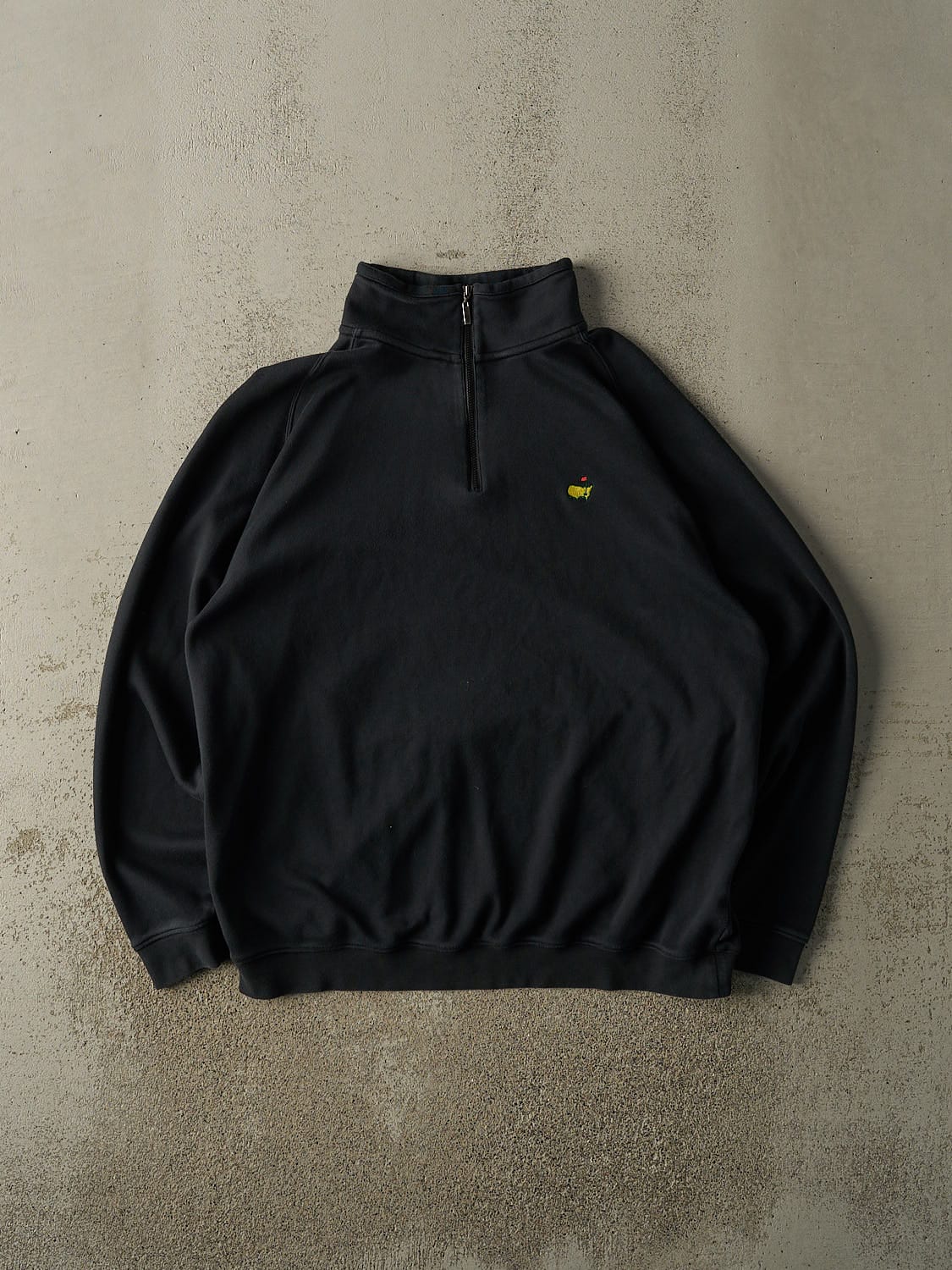 Vintage Y2K Black Golf Master's Embroidered Quarter Zip Sweater (XXL)