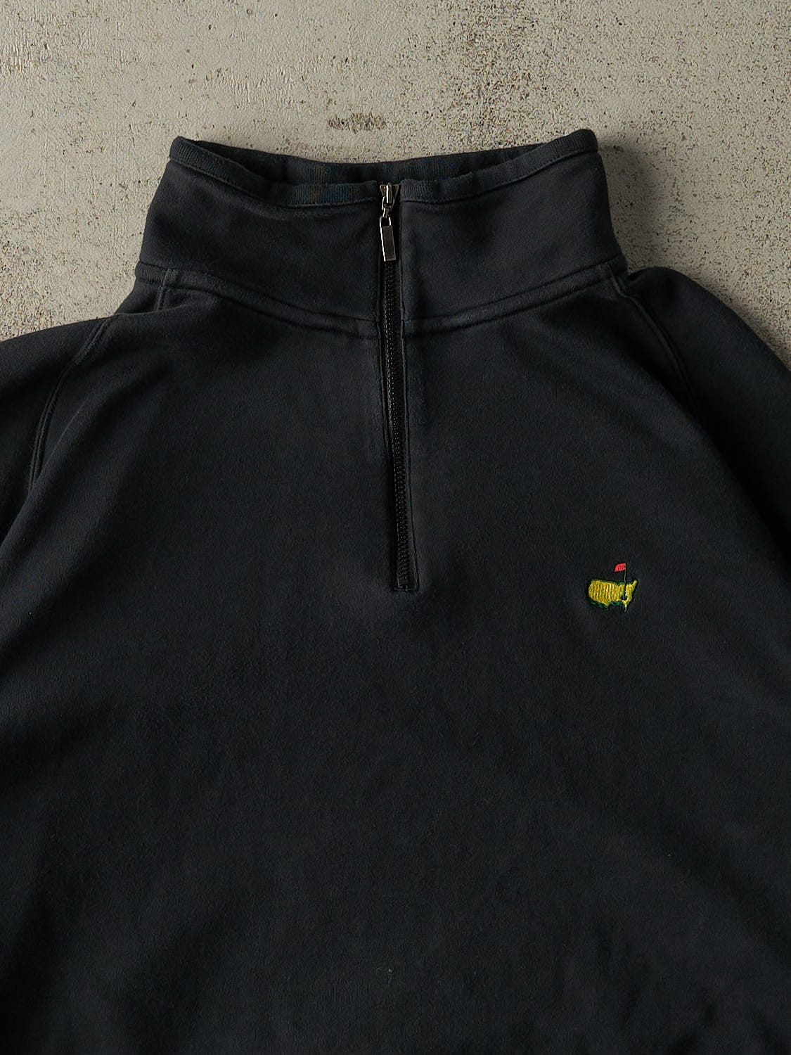 Vintage Y2K Black Golf Master's Embroidered Quarter Zip Sweater (XXL)