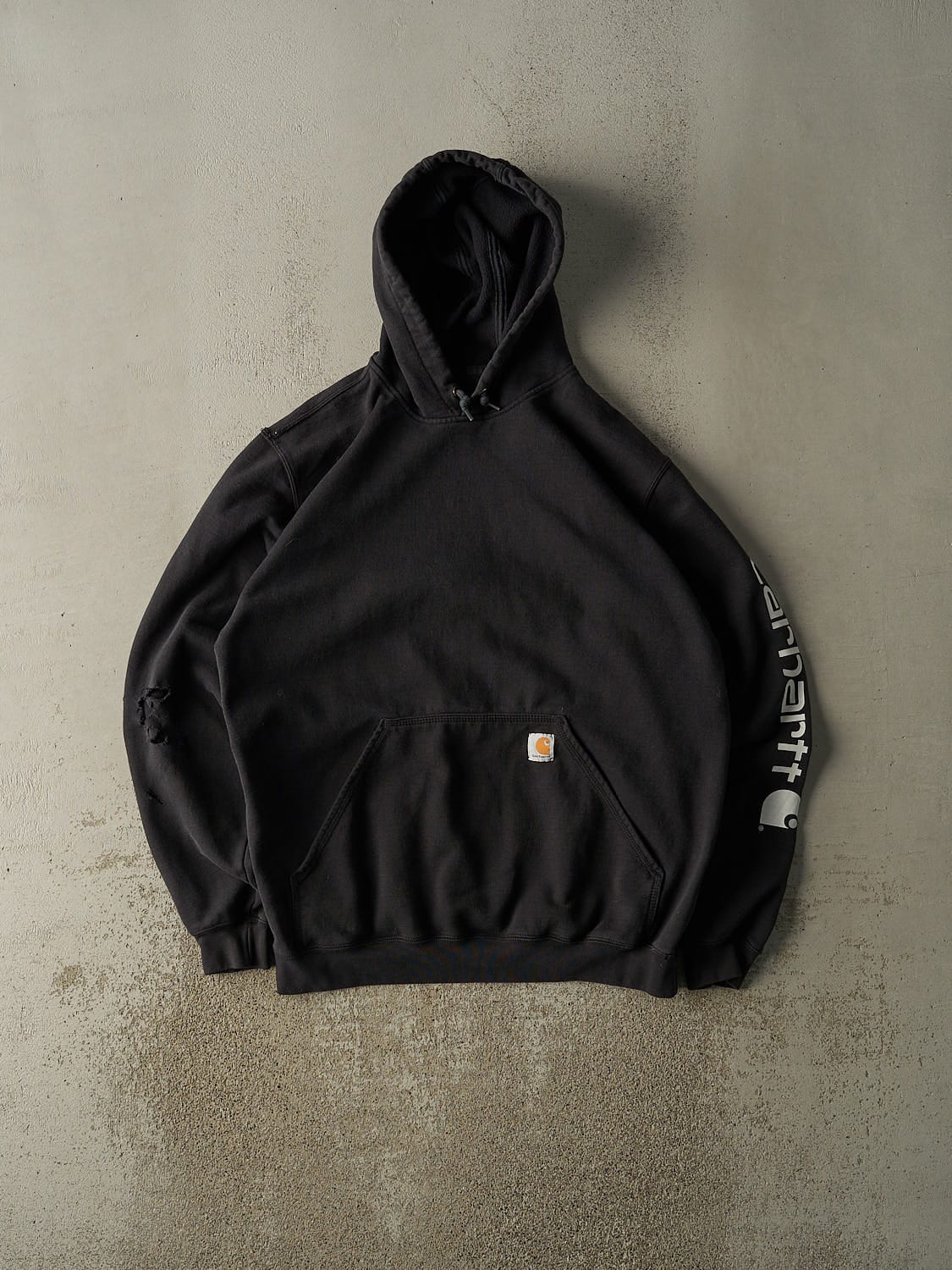 Vintage Y2K Faded Black Carhartt Hoodie (XL/XXL)