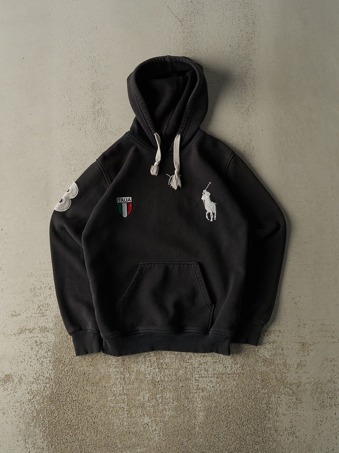Vintage Y2K Black Polo Ralph Lauren Italia Hoodie (S)