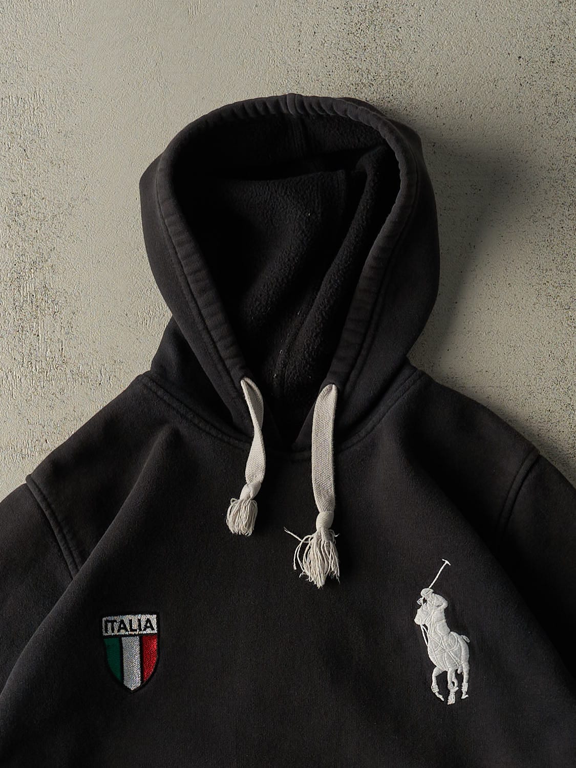 Vintage Y2K Black Polo Ralph Lauren Italia Hoodie (S)