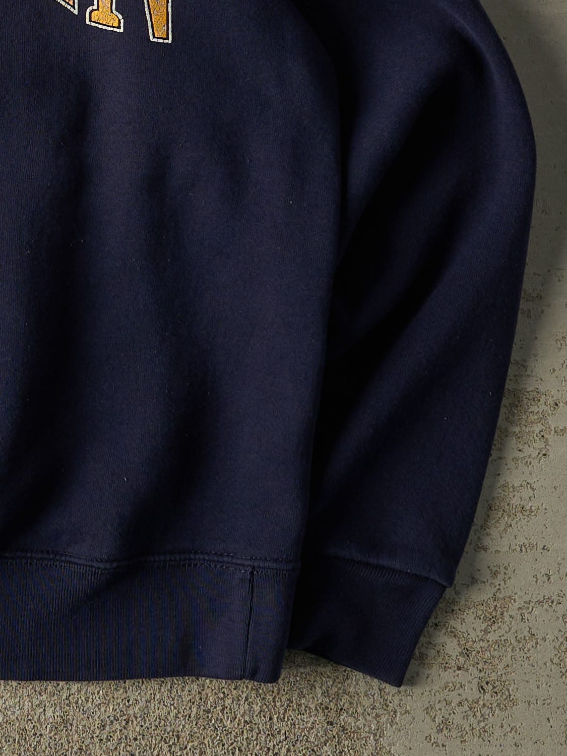 Vintage 80s Navy Blue University of Michigan Crewneck (L/XL)