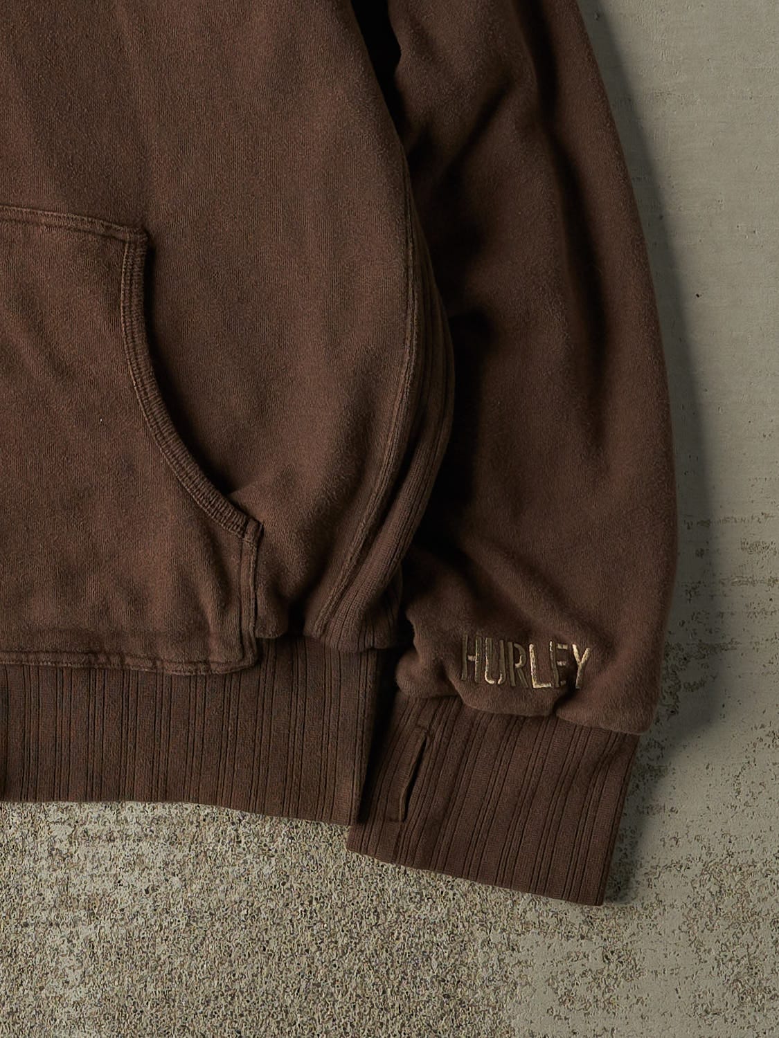 Vintage Y2K Brown Hurley Heavyweight Zip Up Hoodie (XL/XXL)
