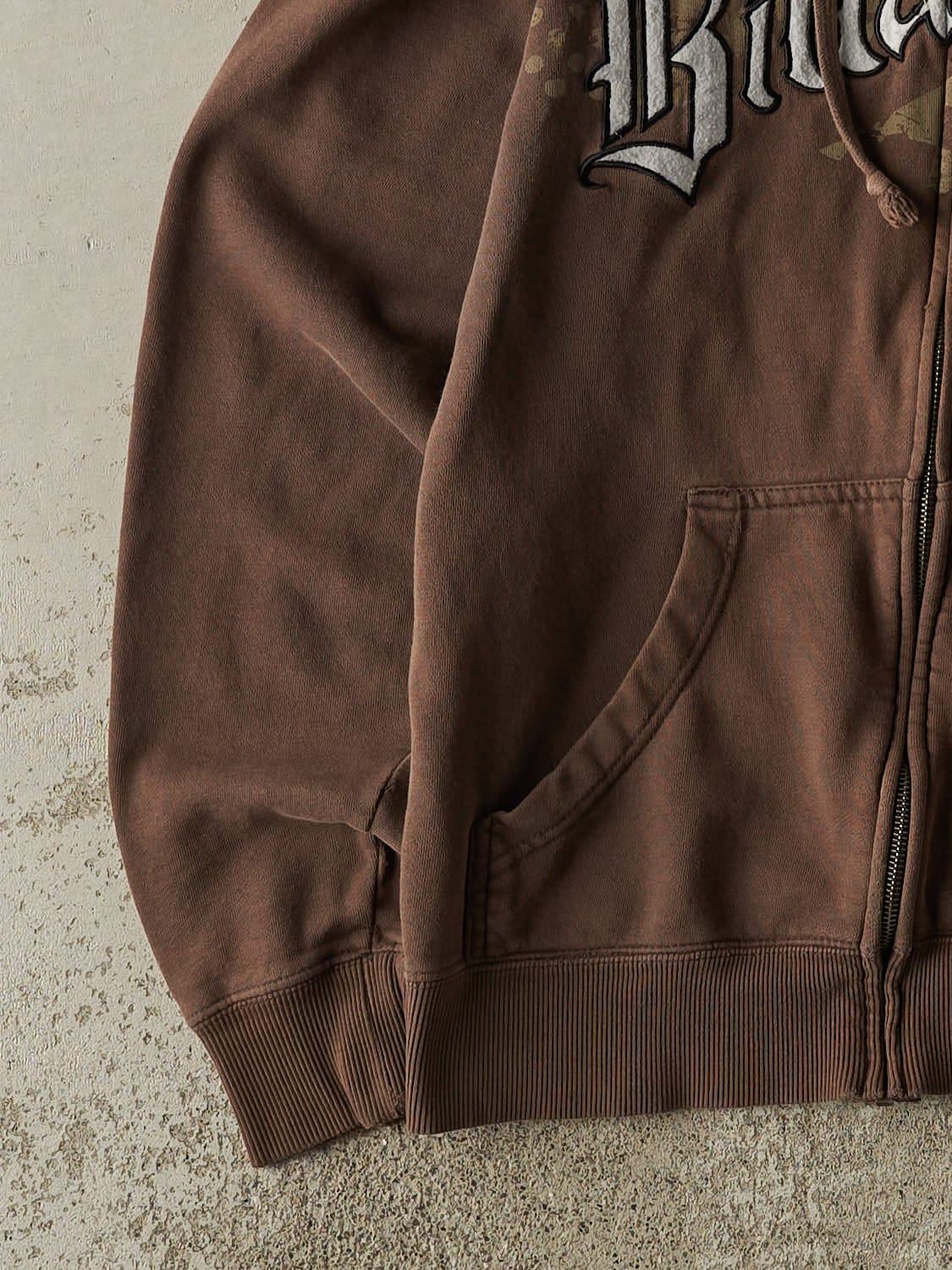 Vintage Y2K Brown Billabong Zip Up Hoodie (S)