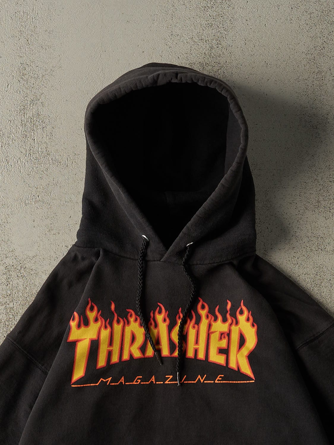 Vintage Y2K Black Thrasher Hoodie (S)