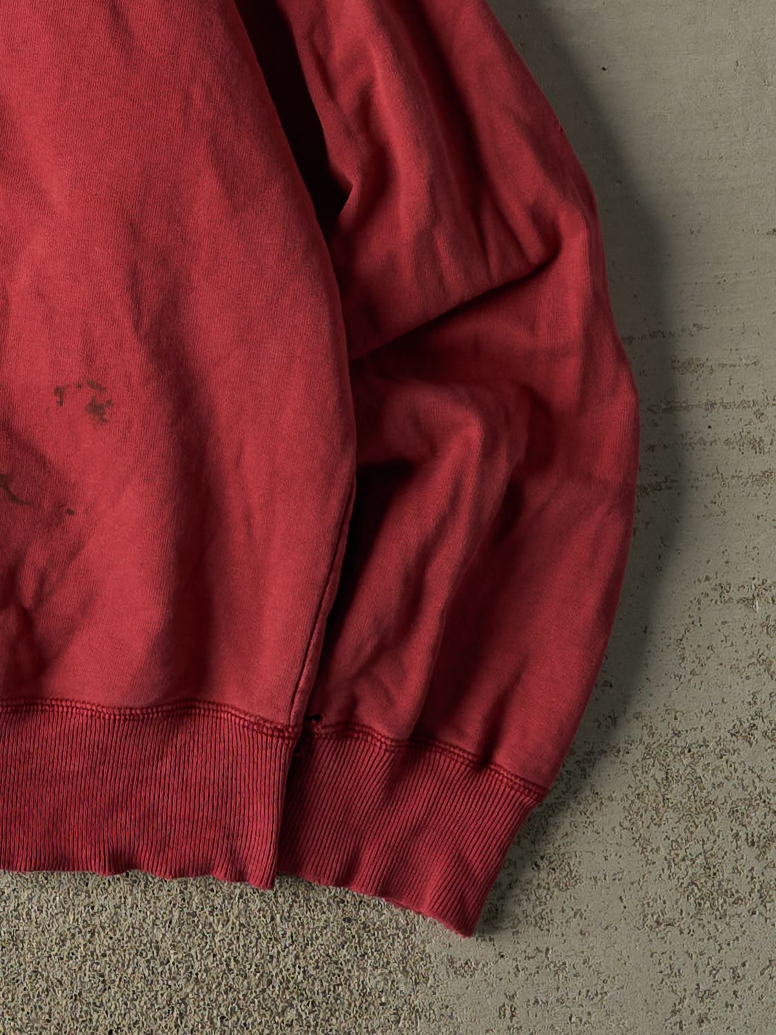 Vintage Y2K Sun Faded Red Roots Quarter Zip Sweater (L/XL)